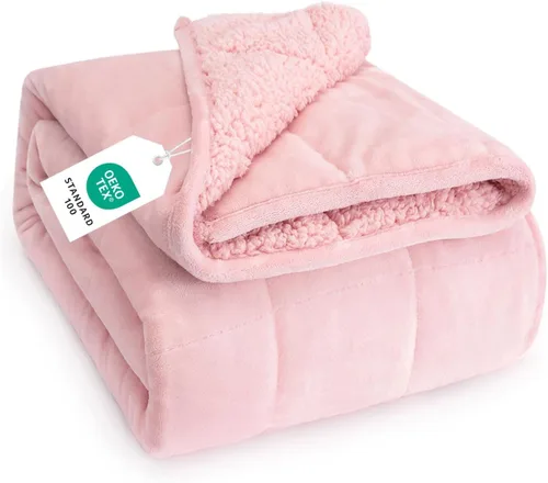 Vista 28 de Topblan - Manta pesada para adultos de 12 libras, suaves y cómodas mantas de forro polar con sherpa lanudo, manta pesada de jacquard elegante