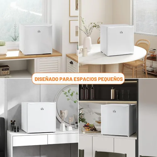 Vista 9 de HOMCOM - Congelador mini de mostrador, congelador vertical compacto de 1.1 pies cúbicos con estantes removibles, puerta reversible para el hogar