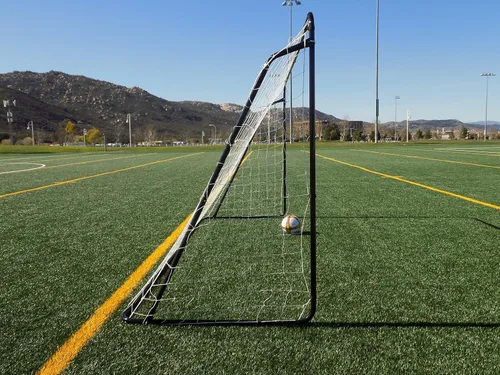Vista 3 de Portería de fútbol de acero galvanizado recubierto de polvo de 12 x 6 pies con red. Ayuda de entrenamiento portátil AYSO de tamaño reglamentario