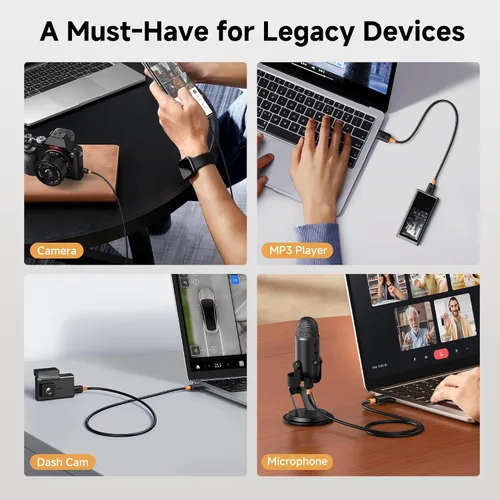 Vista 5 de Cable Matters Cable mini USB a USB C, 6.6 pies, datos de 480 Mbps, carga de 15 W, cable USBC a MiniUSB para controlador de juegos, cámara, GPS, Dash