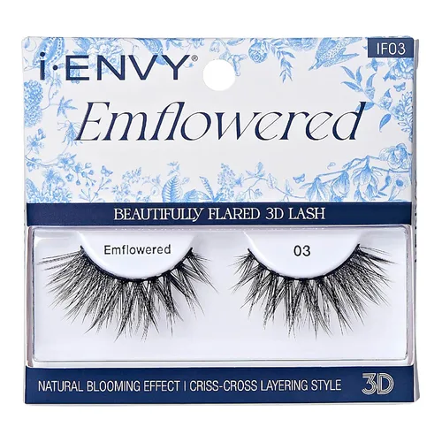 Vista 11 de iEnvy - Pestañas postizas 3D con efecto floreciente, naturales, acampanadas (01)