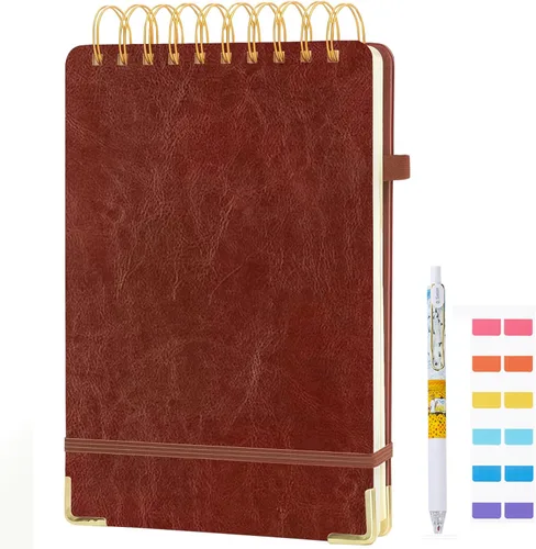 Vista 6 de Top - Cuaderno de espiral de 8.5 x 11 pulgadas, tamaño A4, de tapa dura, encuadernado en la parte superior, 240 páginas, papel rayado grueso de 3.53