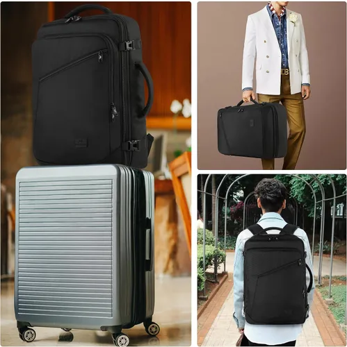 Vista 33 de MATEIN - Mochila de viaje extragrande de 10.56 galones, mochila de viaje ampliable apta para aerolíneas, para viajeros de fin de semana, hombres