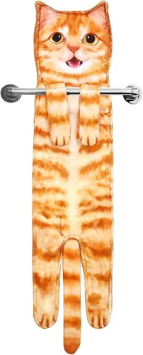 Vista 35 de Divertidas toallas de mano – Lindas toallas colgantes y toallas de cara para decoración de gatos, súper absorbentes, suaves, inauguración