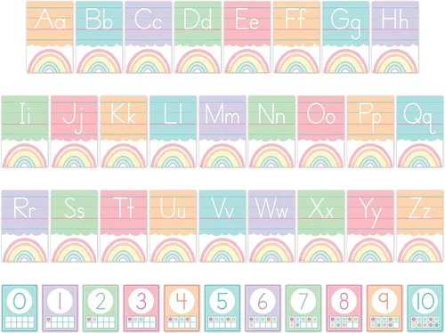 Vista 2 de Teacher Created Resources Tablón de anuncios del alfabeto pop pastel (TCR8409)