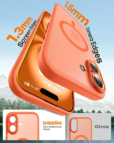 Vista 847 de TOCOL Funda para iPhone 11, compatible con Magsafe, protección completa de cámara, imanes integrados, protección contra caídas, funda translúcida