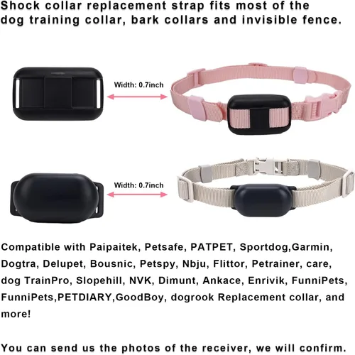 Vista 2 de Collar de repuesto para collar de choque, compatible con Petsafe, Patpet, Sportdog, Dogtra, Delupet, Bousnic, receptor de collar de entrenamiento