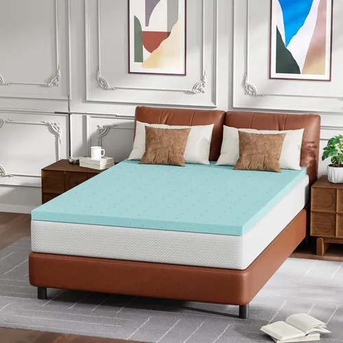 Vista 17 de Colchón de tamaño individual de 5 pulgadas de espuma viscoelástica de gel, colchón de firmeza media para dormir fresco y para alivio de la presión