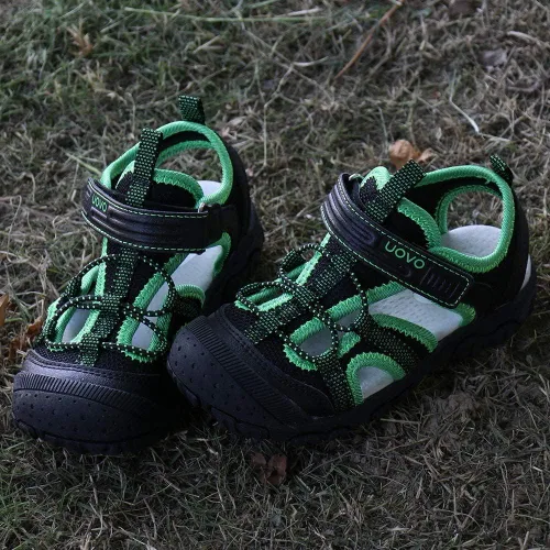 Vista 4 de Uovo - Sandalias deportivas para niños pequeños, con puntera cerrada, sandalias deportivas para senderismo al aire libre