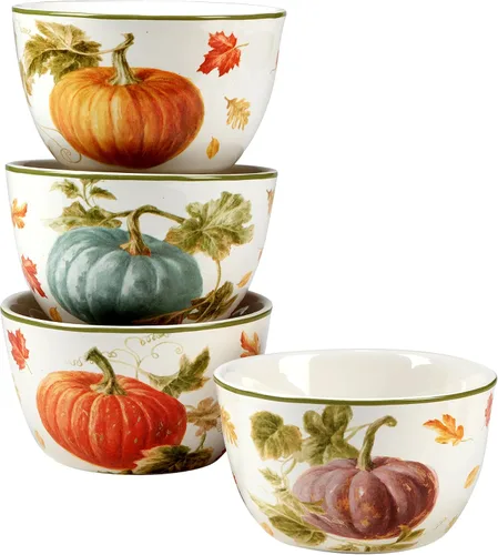 Vista 5 de Certified International Harvest Autumn Havest - Juego de vajilla de 16 piezas, servicio para 4, multicolor