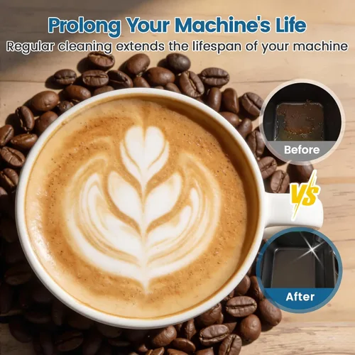 Vista 6 de CPLIKE 24 tabletas de limpieza para máquina de café compatibles con máquinas automáticas Jura para centros de café, limpieza de alta eficiencia