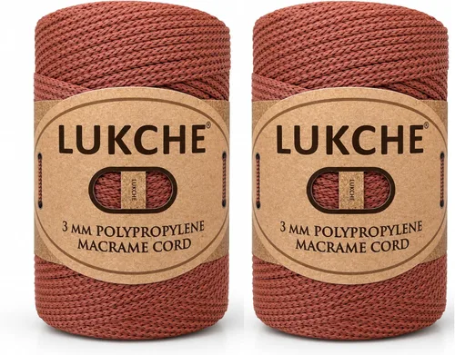 Vista 36 de Cuerda de macramé premium de poliéster de 3 mm (134.44 metros), (250 g) 100% cuerda de macramé de polipropileno, hilo de crochet de macramé colorido