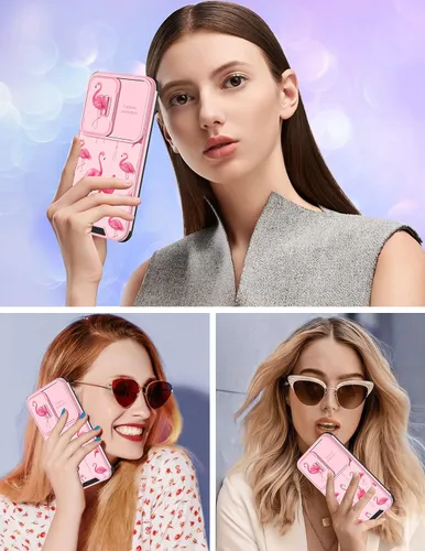 Vista 6 de Funda para Samsung Galaxy S22 Plus con diseño de flamencos para mujer, funda de teléfono linda y femenina, diseño bonito de animales, estético