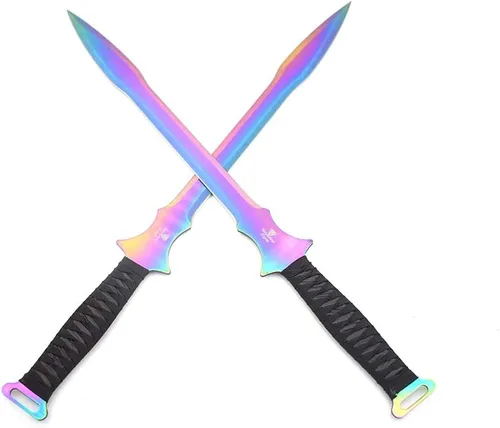 Vista 9 de Snake Eye Tactical Espada Ninja Doble Gemela con Funda Doble para Hombro Cada Cuchilla