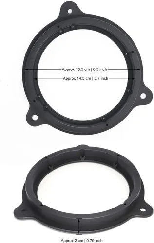 Vista 2 de Anillo de soporte de adaptador de altavoz de plástico negro de 6.5 pulgadas para Nissan / Infiniti