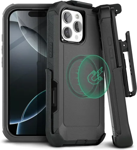 Vista 12 de MOTIVE Funda diseñada para iPhone 15 con clip para cinturón, funda magnética compatible con Magsafe, resistente y protección de grado militar