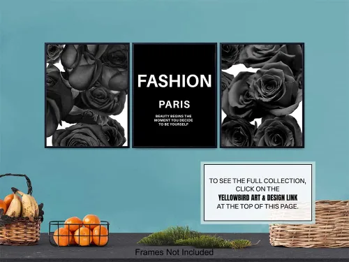 Vista 5 de Juego de frases, juego de póster artístico de pared con cita de inspiración glamorosa, diseño moderno y elegante, decoración única para el hogar