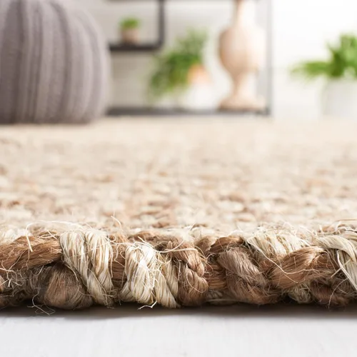 Vista 4 de SAFAVIEH Natural Fiber Collection - Alfombra decorativa de 2 x 3 pies, natural, hecha a mano, sisal sólido y yute, ideal para zonas de alto tráfico