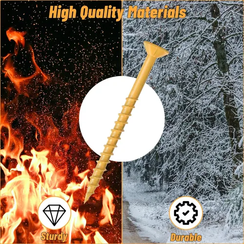 Vista 7 de Eazy2hD Tornillos de madera para exteriores # 10 x 2-1/2", tornillos para terraza T25 Star Torx Drive, 377 PCS tornillos autorroscantes de acero
