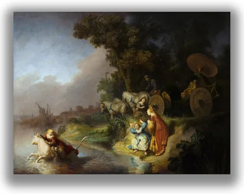 Vista 18 de Póster de niño montando un carnero, arte de pared en lienzo de Francisco Goya, reproducción romántica de pintura al óleo, pintura al óleo famosa