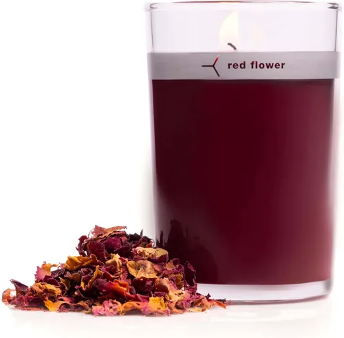 Vista 16 de Red Flower Vela con tapa de pétalo de lavanda francesa, lavanda francesa
