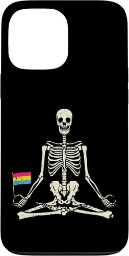 Vista 24 de Skeleton Yoga Pansexual Flag Yogi Asana Pan Pride LGBT Gift Case for iPhone 17