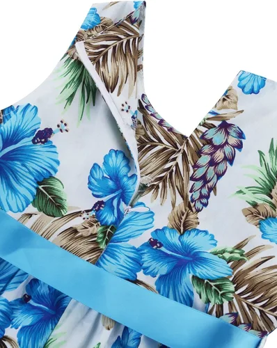 Vista 102 de Vestido de verano para niña, de algodón, con diseño floral