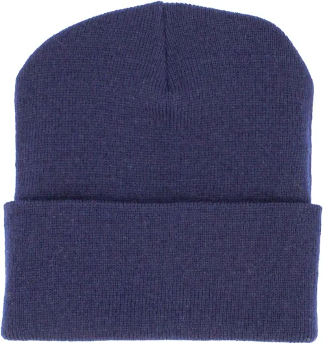 Vista 13 de KBETHOS Made in USA - Gorro de punto acrílico doblado con puños para hombre y mujer, color liso, unisex, frío 1. Gorro largo sólido negro