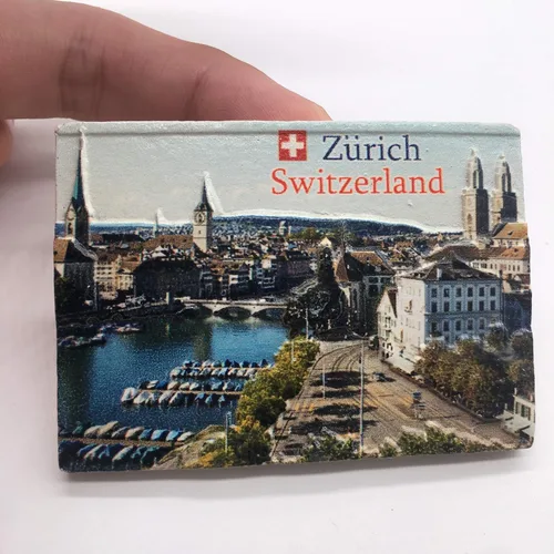 Vista 7 de Imán de nevera Lago Zurich Suiza Resina 3D Artesanía Artesanía Turística Viaje Ciudad Recuerdo Colección Letra Frigorífico Pegatina