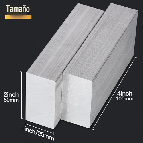 Vista 2 de 2 piezas de barra cuadrada de aluminio de 1 x 2 pulgadas, 4 pulgadas de largo + 0/-.05 pulgadas, placa de uso general 6061, nuevo molino sólido (2)