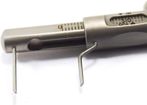 Vista 4 de MEDSPO Calibre de ortodoncia dental profesional Localizador ajustable móvil de altura del soporte Medición de posicionamiento Instrumentos