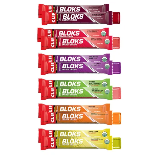 Vista 10 de CLIF BLOKS - Masticables energéticos - Paquete variado - Sin OGM - A base de plantas - Combustible rápido para ciclismo y correr - Carbohidratos