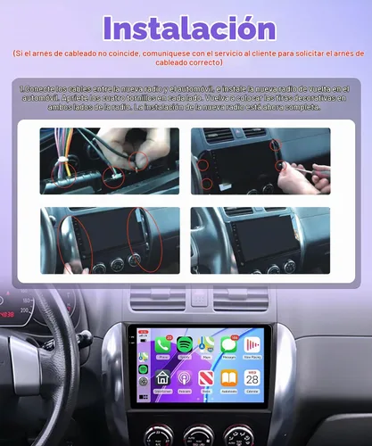 Vista 2 de Rimoody 4G+64G Android Car Stereo para Suzuki SX4 Radio 2006-2013 Carplay