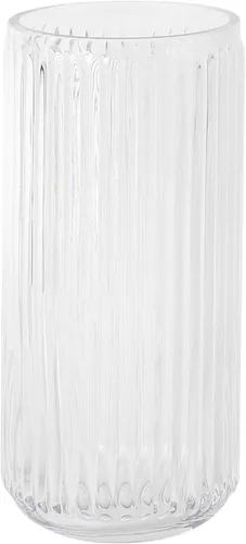 Vista 39 de Jarrón de vidrio ámbar para flores, florero para ramo, jarrones de vidrio modernos, jarrones acanalados para sala de estar, dormitorio, mesa