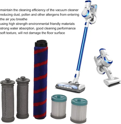 Vista 3 de Fdit Kit de filtro de vacío, rollo de cepillo de repuesto para ECOVACS TEK, A10, A11, EA10
