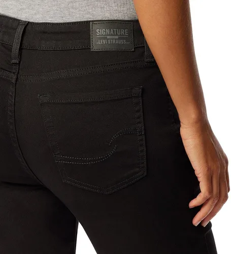 Vista 6 de Signature by Levi Strauss & Co. Gold - Jeans rectos con curvas para mujer (disponibles en tallas extragrandes)