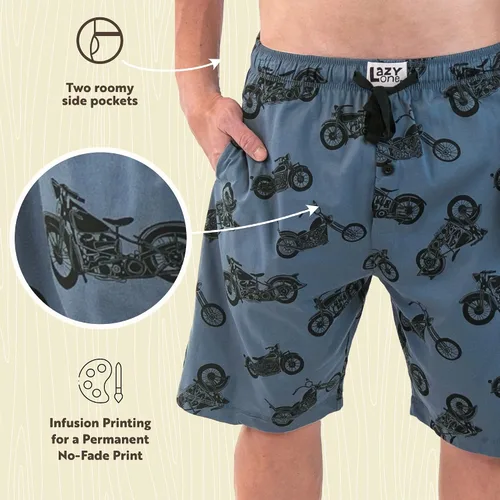 Vista 6 de Lazy One - Pantalones cortos de pijama para hombre, ropa de dormir