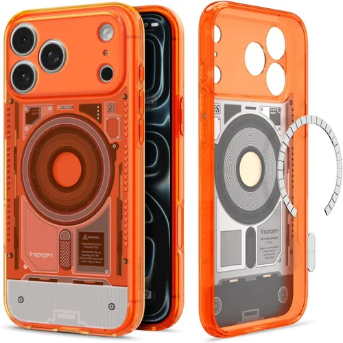 Vista 9 de Spigen Ultra Hybrid MagFit Impresión Digital Directa - Funda para iPhone 16 Pro [Diseño Personalizado][Compatible con Magsafe] - Analógica DDP