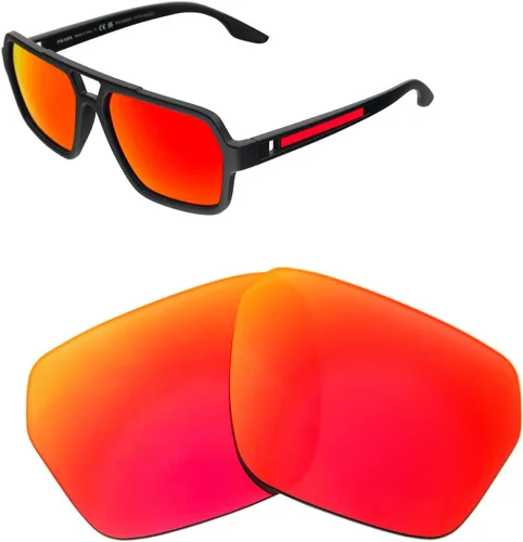 Vista 3 de Walleva Lentes de repuesto para gafas de sol Prada Linea Rossa SPS01X - Múltiples opciones disponibles