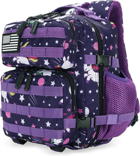 Vista 17 de Mini mochila táctica de 9L para hombres y mujeres, mochila táctica pequeña para senderismo, bolsa táctica pequeña, paquete de fitness, Negro