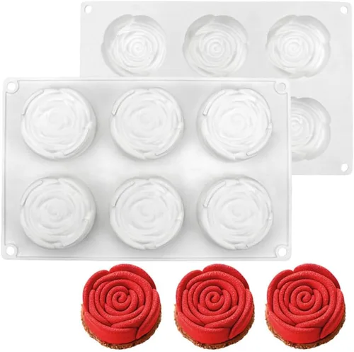 Vista 14 de Molde de Silicona para Donas de Flores, Molde para Pastel de Fondant, Herramientas de Horneado de Chocolate DIY, Accesorios de Decoración
