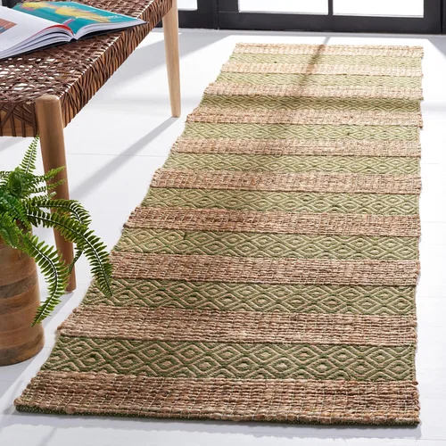 Vista 13 de SAFAVIEH Natural Fiber Collection NFB653Z - Alfombra de pasillo, 2 pies 3 pulgadas x 8 pies, color negro y natural, hecha a mano, estilo bohemio