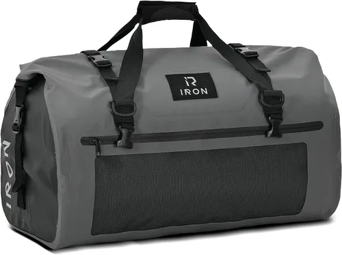 Vista 12 de BORLENI Bolsa de lona impermeable para motocicleta, bolsa trasera de equipaje con gran espacio de almacenamiento, cierre superior enrollable
