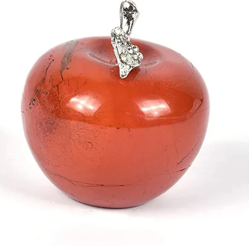 Vista 5 de Decoración para el hogar de manzana de cuarzo de cristal mezclado de 1.181 in (jaspe de llama)