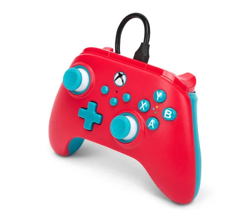 Vista 5 de PowerA Nano Enhanced Wired Controller for Xbox Series X S - Red Sky, portable, compact, gamepad, wired video game controller, gaming controller
