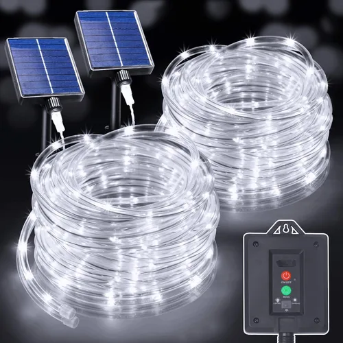 Vista 20 de KNONEW - Guirnalda de luces de 164 pies con 1000 luces LED para exteriores, luces de cuerda impermeables para exteriores con 8 modos, tubo