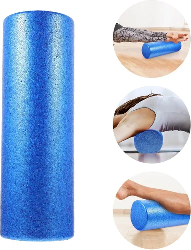 Vista 7 de PRETYZOOM Rodillo de columna de masaje muscular de yoga de espuma de alta densidad azul para fitness relajación corrección de postura y terapia