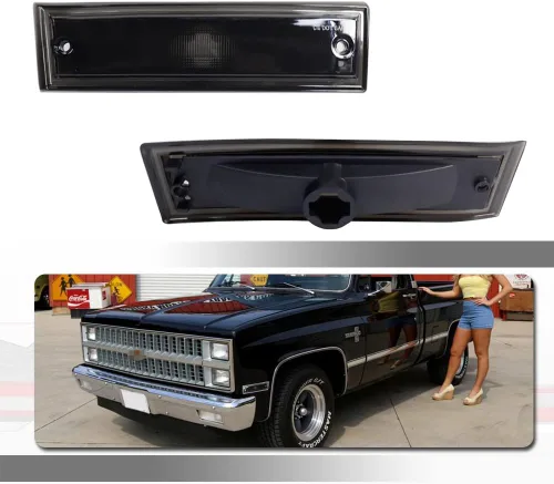 Vista 7 de Para 1981-1991 Chevrolet Pickup Blazer Jimmy Suburban C10 C20 C30 GMC Parachoques Delantero Señal Lateral Marcador Carcasa Lente Ámbar 915557 915558
