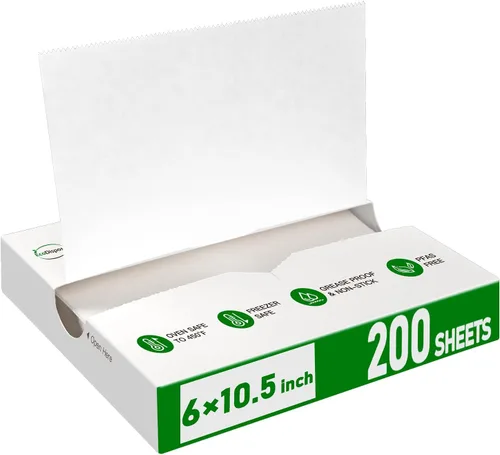 Vista 23 de EcoDispose 2000 hojas de papel precortadas de 6 x 10.5 pulgadas, color Blanco
