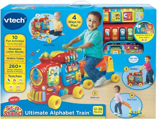 Vista 7 de VTech Sit-to-Stand Nuevo Tren del Alfabeto, Rojo